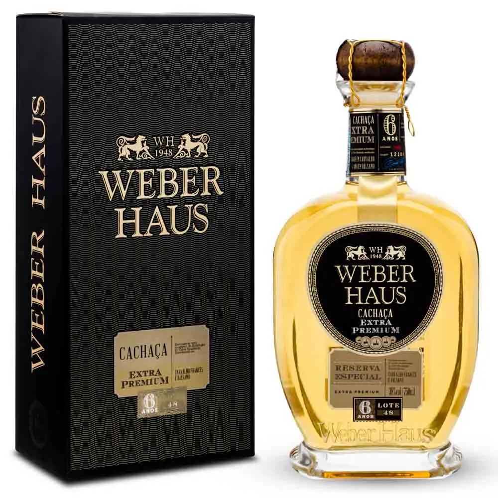Cachaça  Weber Haus Extra Premium 6 anos 750 Ml