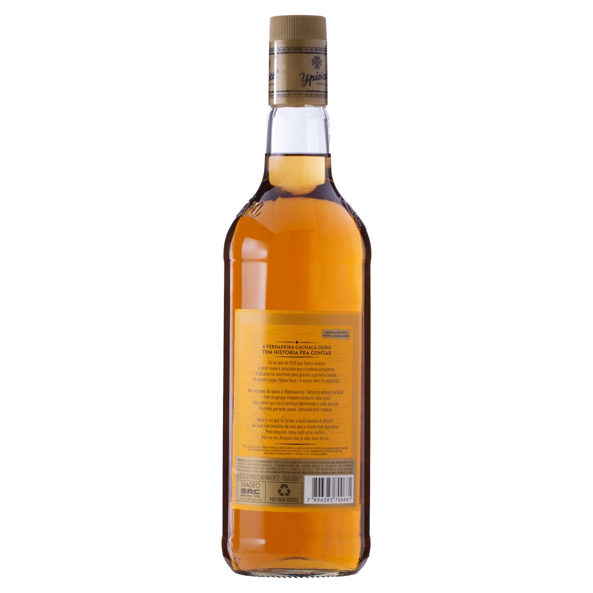 Cachaca Ypioca Ouro sem Palha 965ml