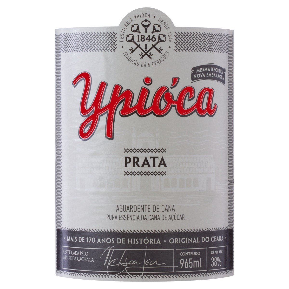 Cachaca Ypioca Prata 965ml