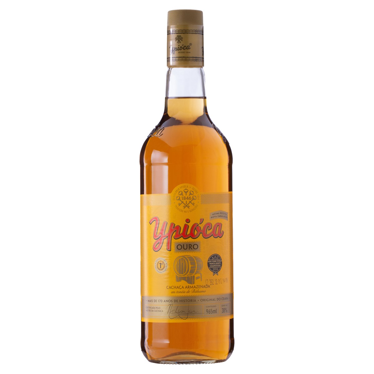 Cachaca Ypioca Ouro sem Palha 965ml