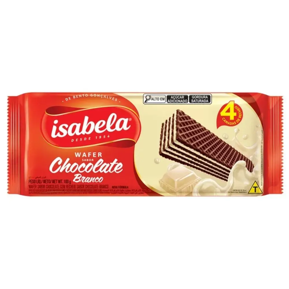 Wafer Isabela Chocolate Branco 100g