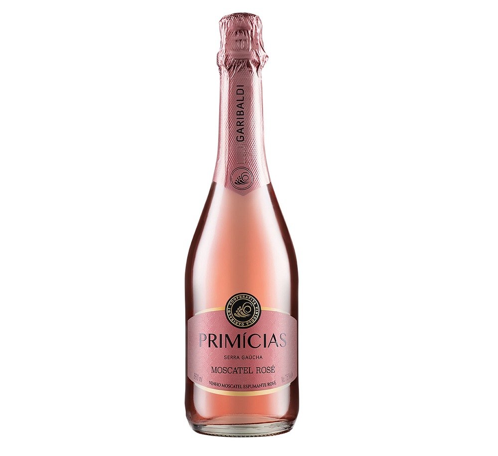 Espumante Garibaldi Primícias Rose Moscatel 660ml