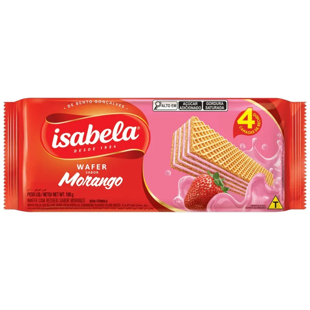 Wafer Isabela Morango 100G