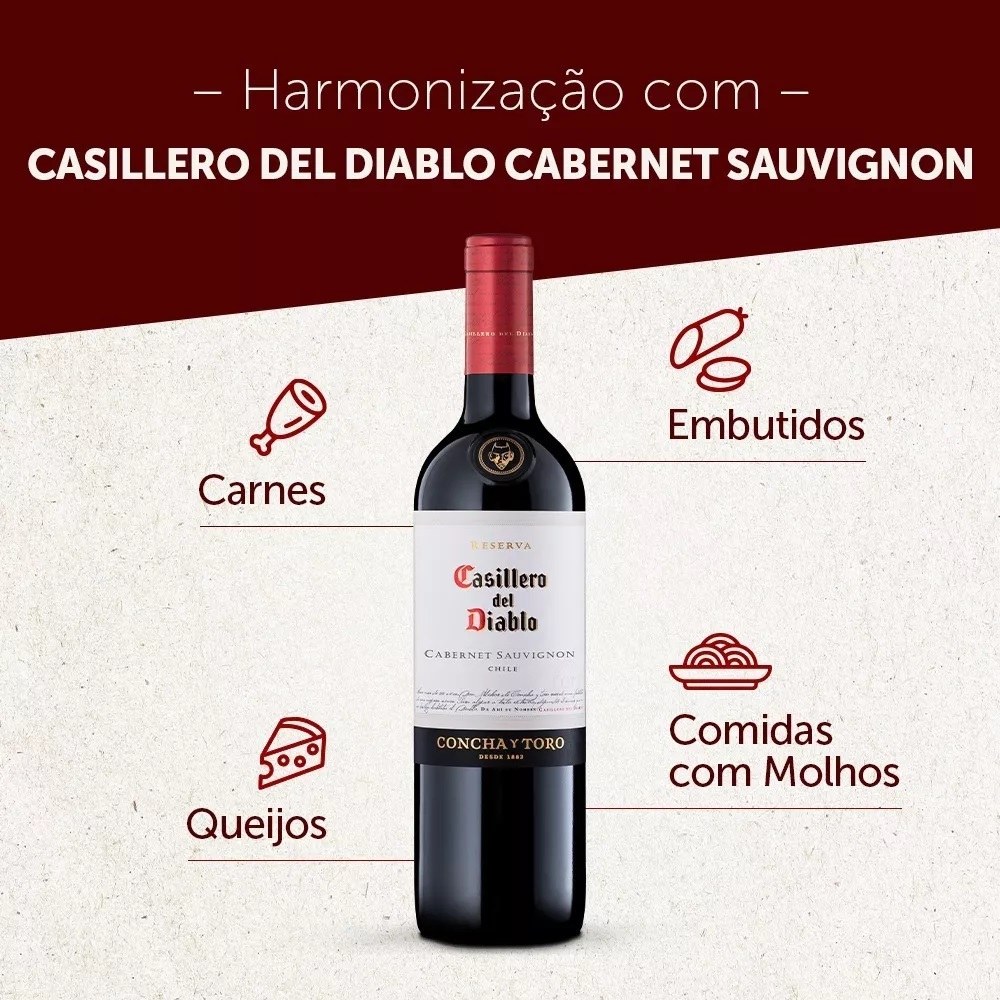 Vinho Casillero Del Diablo Cabernet Sauvignon 750ml