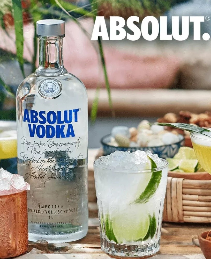 Vodka Absolut Natural 1000ml