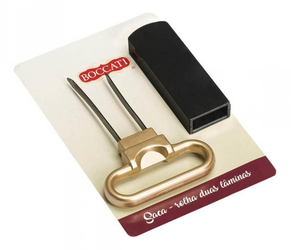 Saca-rolha Duas Lâminas (pinça) Boccati Dourado