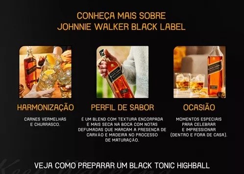 Whisky Johnnie Walker Black Label 12 Anos 1L