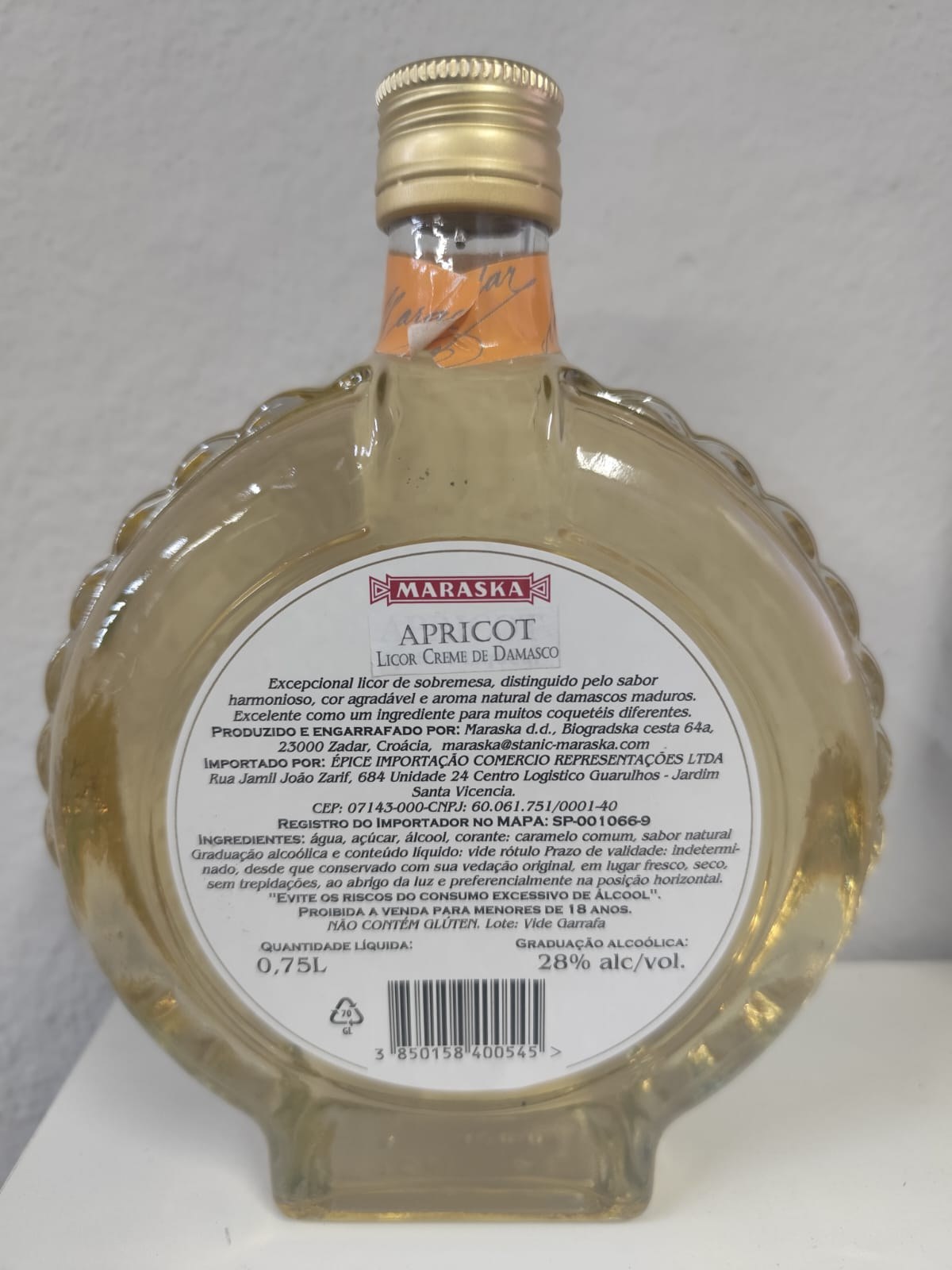 Licor Maraska Apricot 700ml