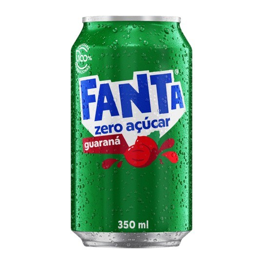 Refrigerante Fanta Guarana Sem Açucar Lata 350ml