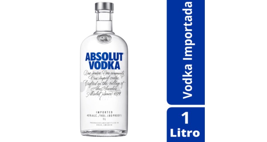 Vodka Absolut Natural 1000ml