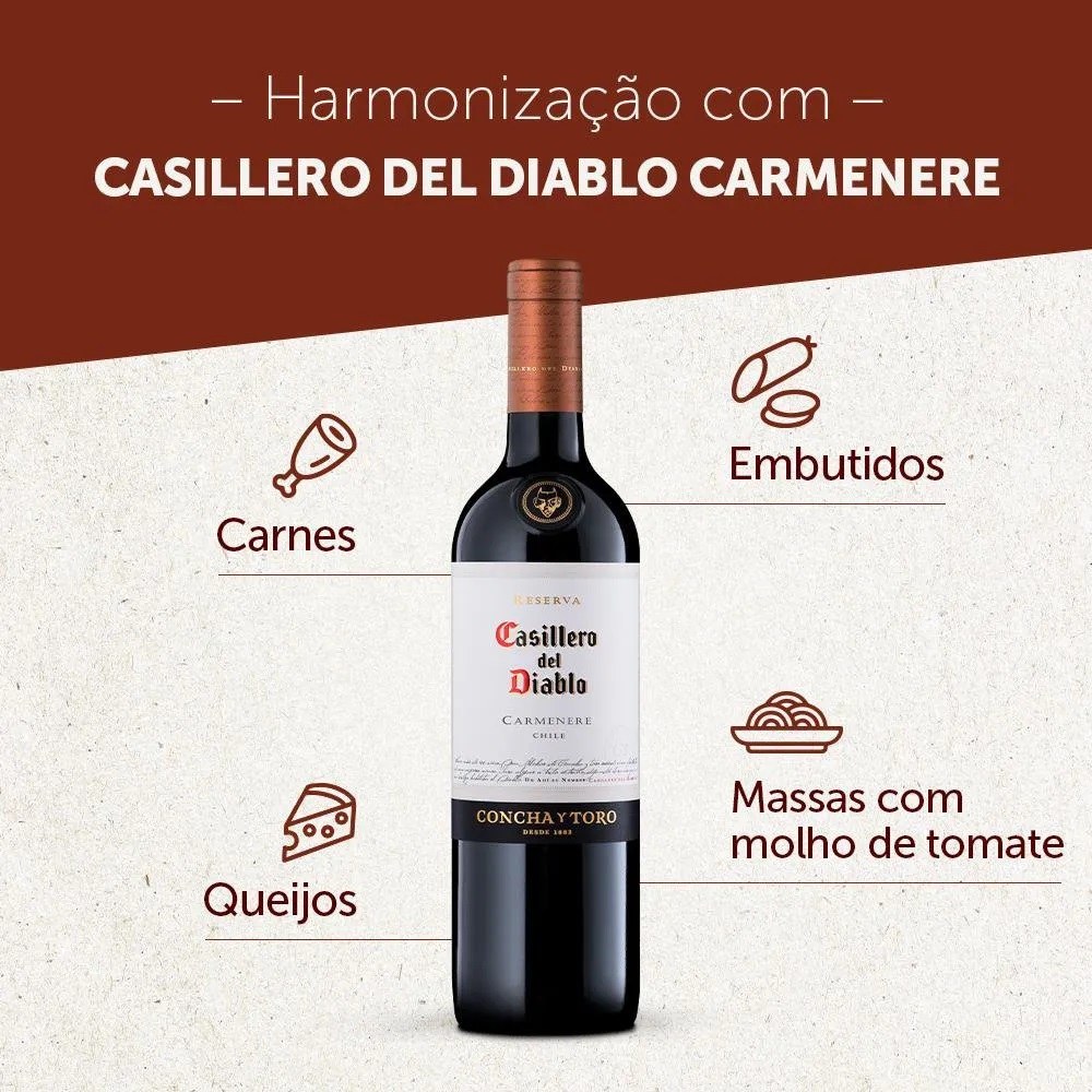 Vinho Casillero Del Diablo Carmenere 750ml