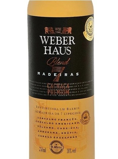 Cachaca Premium Weber Haus 7 Madeiras 750ml