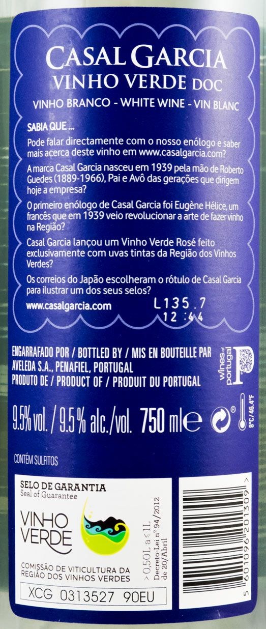 Vinho Branco Verde Aveleda Casal Garcia 750ml