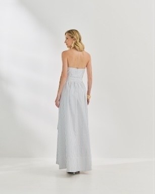 VESTIDO OMBROS LIVRES LISTRADO — foto 9