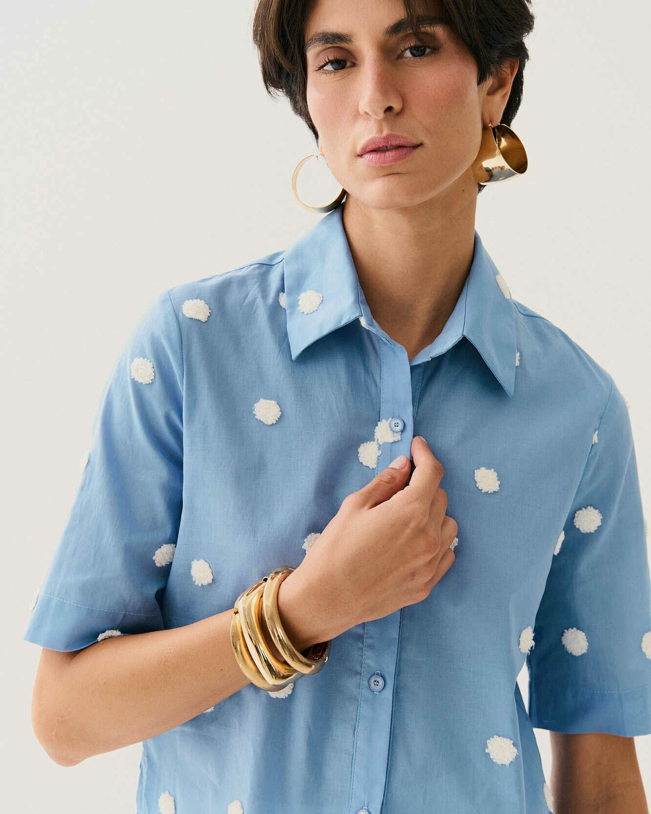 CAMISA MEIA MANGA TEXTURIZADA POA — foto 6