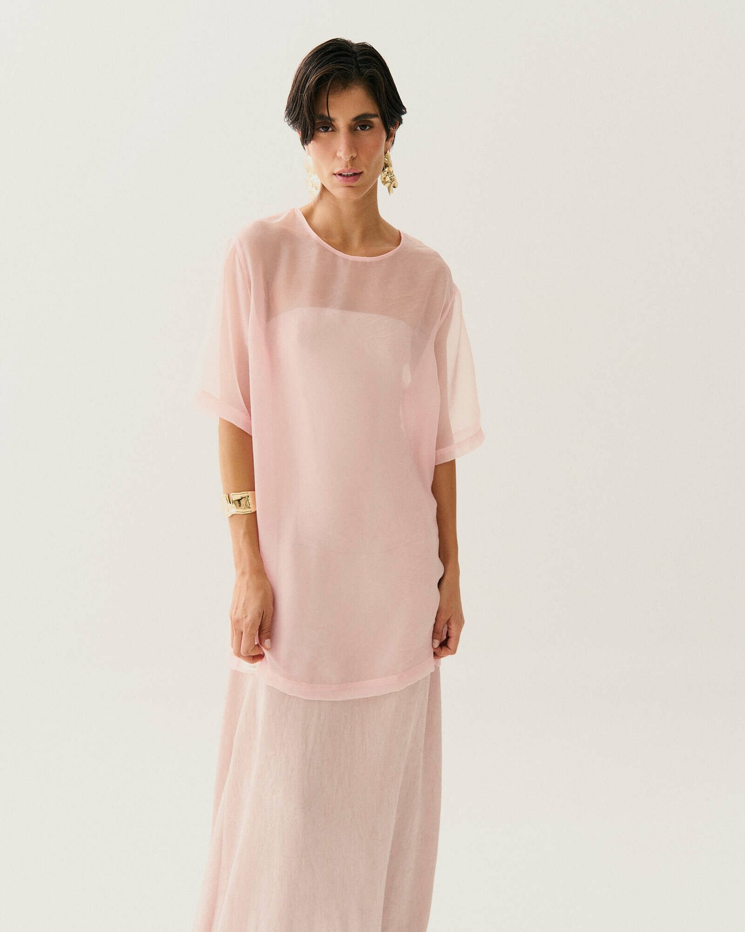 T-SHIRT OVERSIZED TRANSPAR MGA MED (PROMO) — foto 17