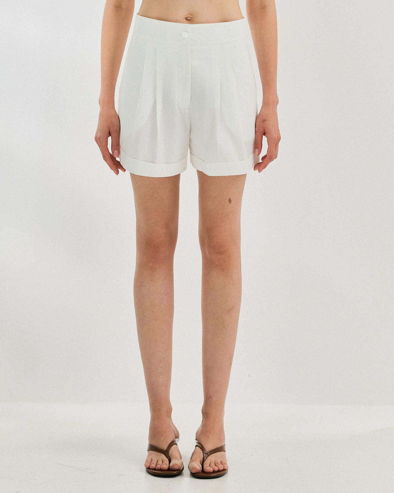 SHORTS DE ALGODAO COM PREGA DUPLA — foto 13