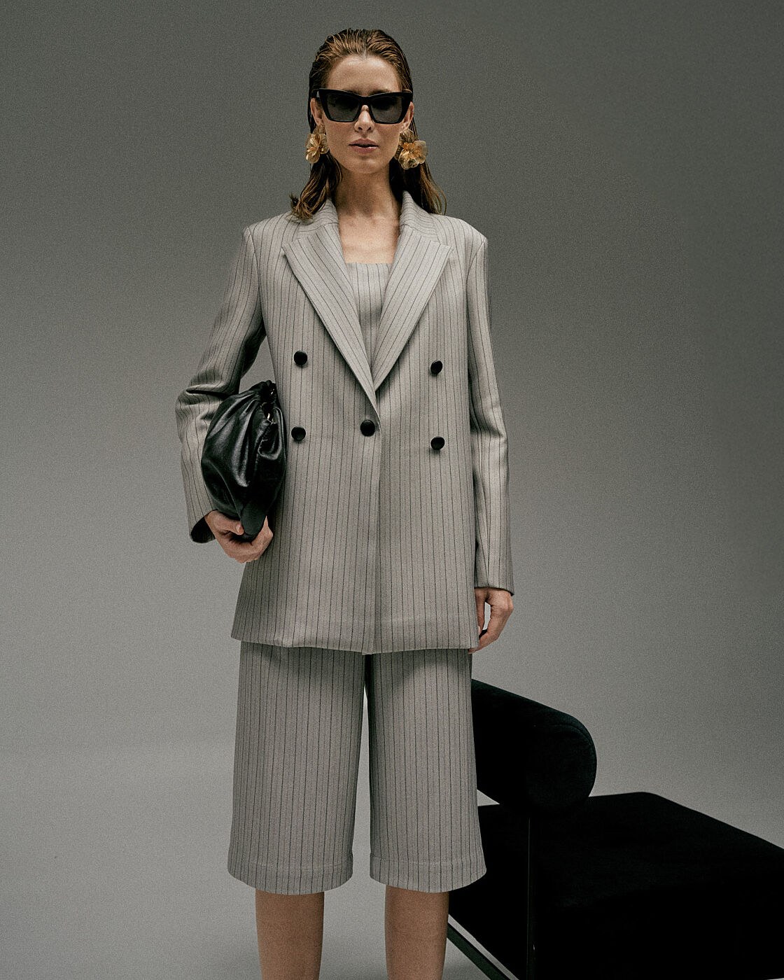 BLAZER ALFAIATARIA ALONGADO RISCA DE GIZ — foto 4