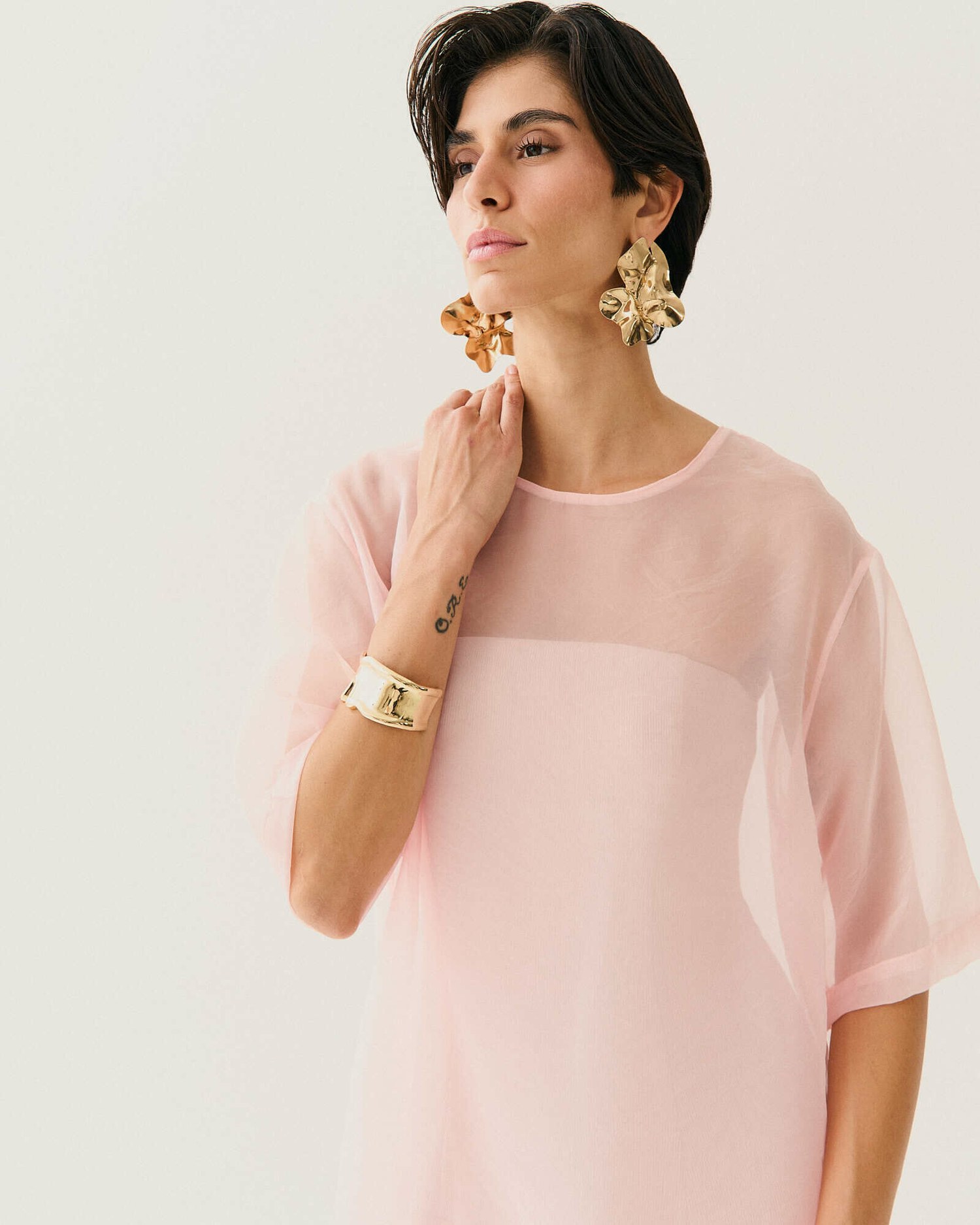 T-SHIRT OVERSIZED TRANSPAR MGA MED (PROMO) — foto 5