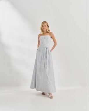 VESTIDO OMBROS LIVRES LISTRADO — foto 7