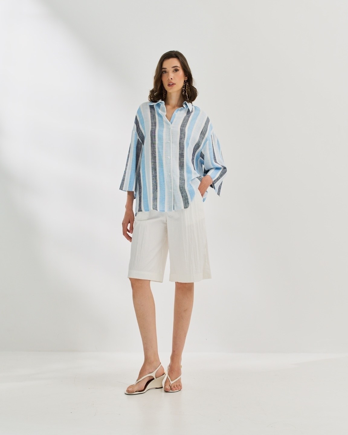 CAMISA MANGA KIMONO LISTRA — foto 8