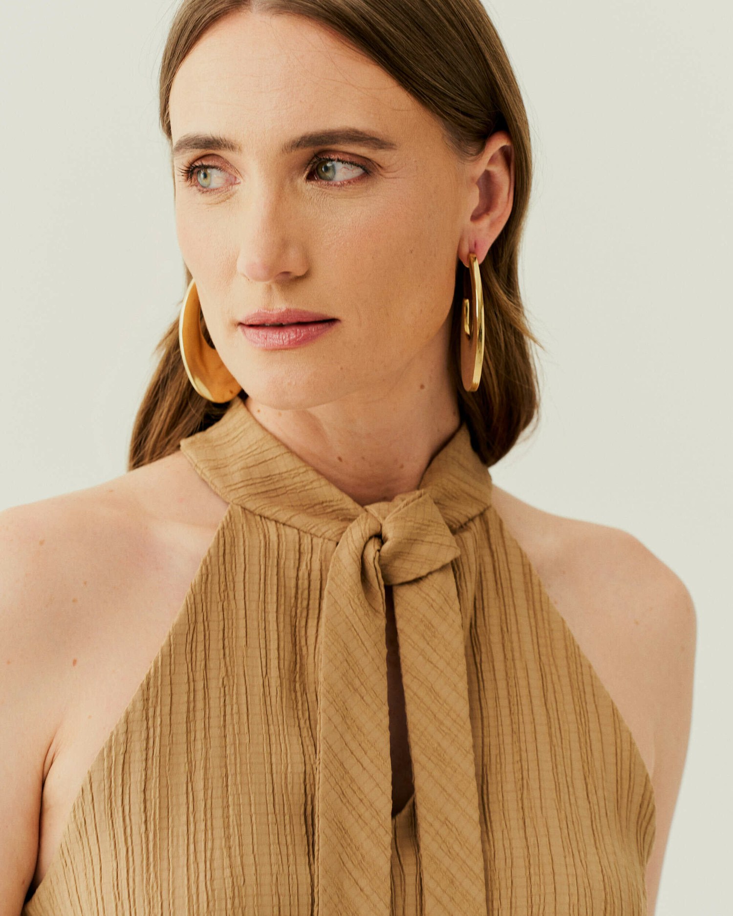 REGATA DECOTE HALTER TEXTURIZADA