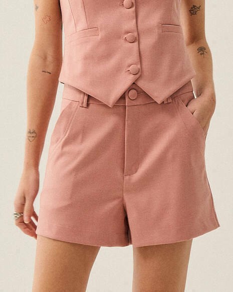 SHORTS RETO ALFAIATARIA PASSANTE DUPLO — foto 16