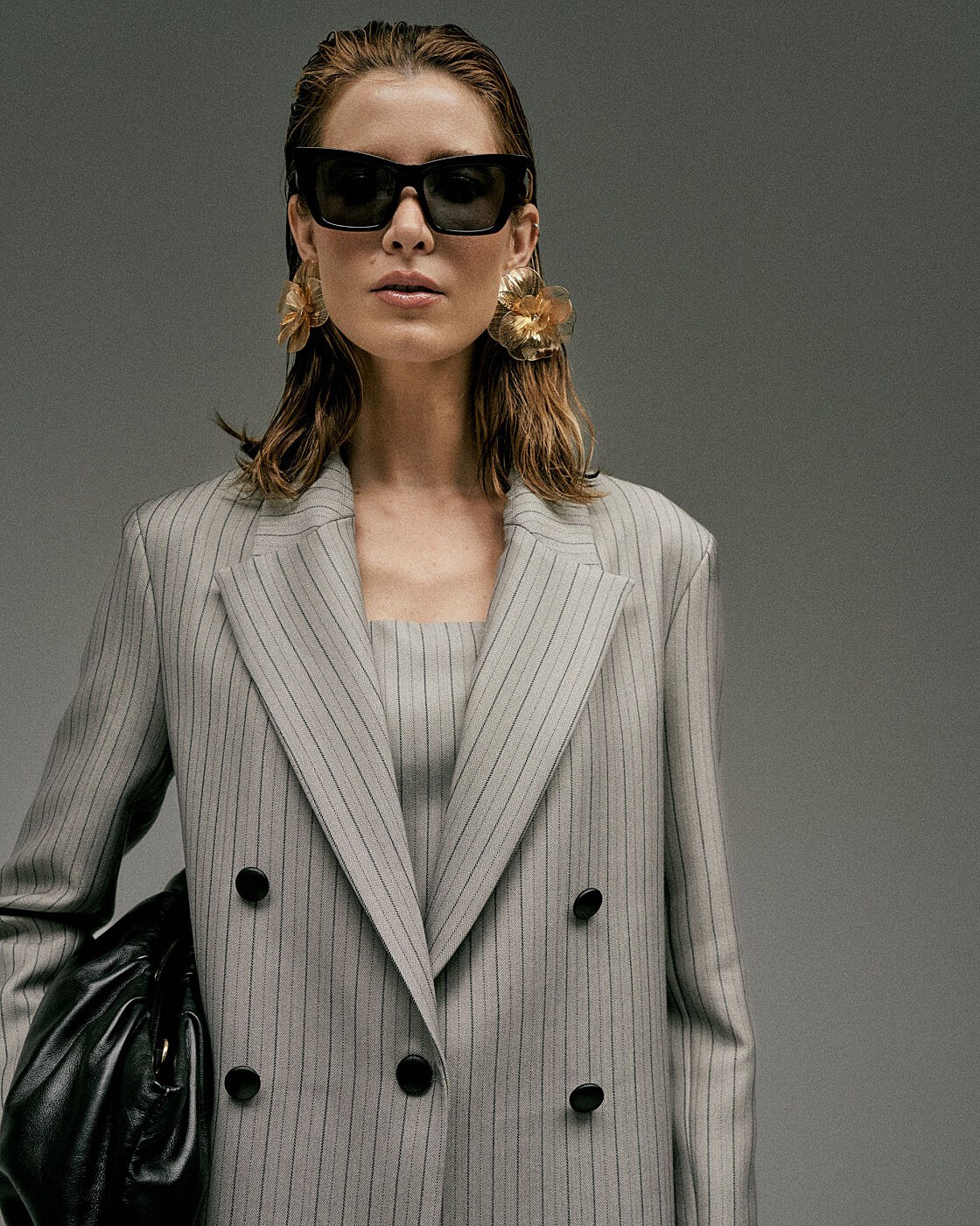 BLAZER ALFAIATARIA ALONGADO RISCA DE GIZ