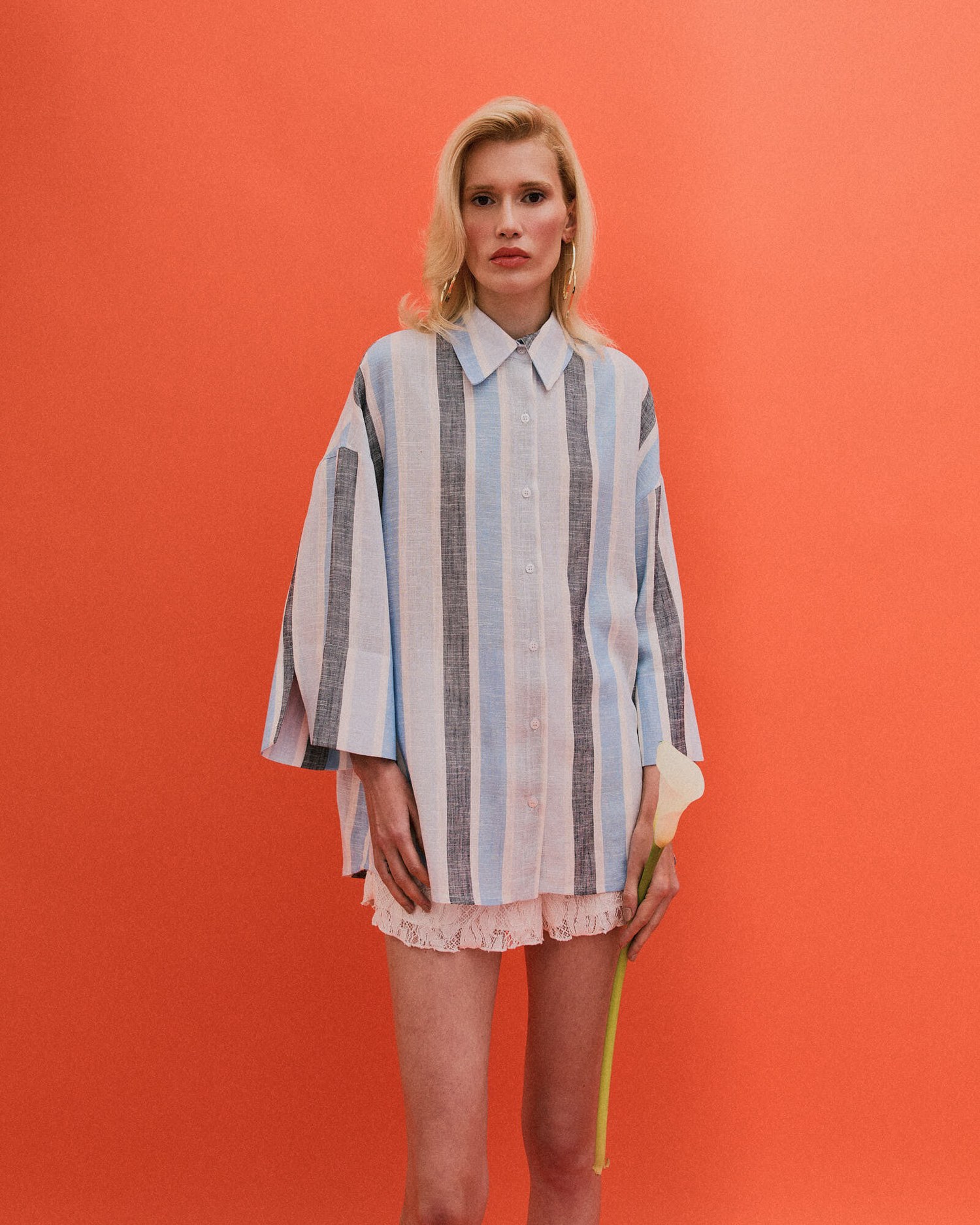 CAMISA MANGA KIMONO LISTRA — foto 4