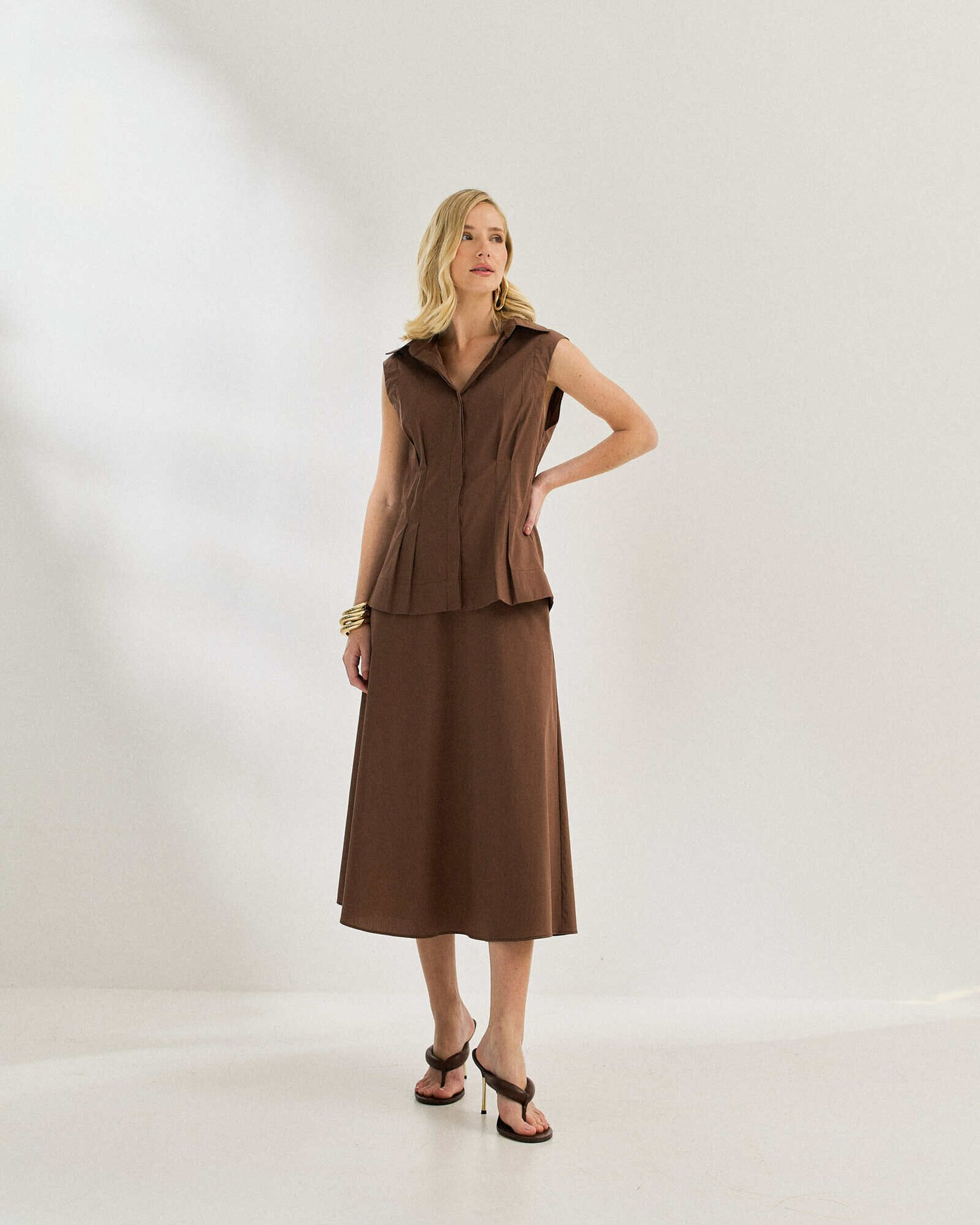 SAIA MIDI COTTON EVASE — foto 4