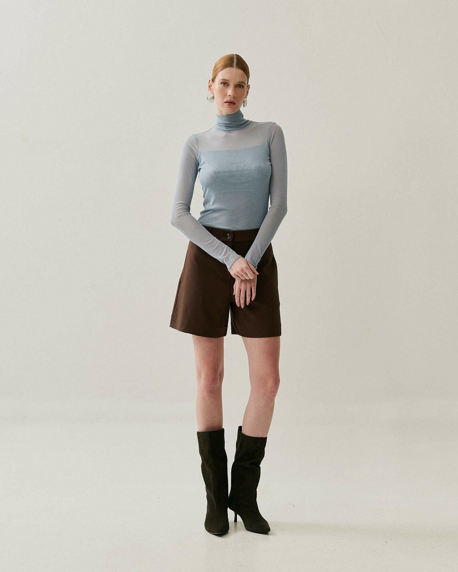 BLUSA GOLA ALTA TRANSPARENTE — foto 12