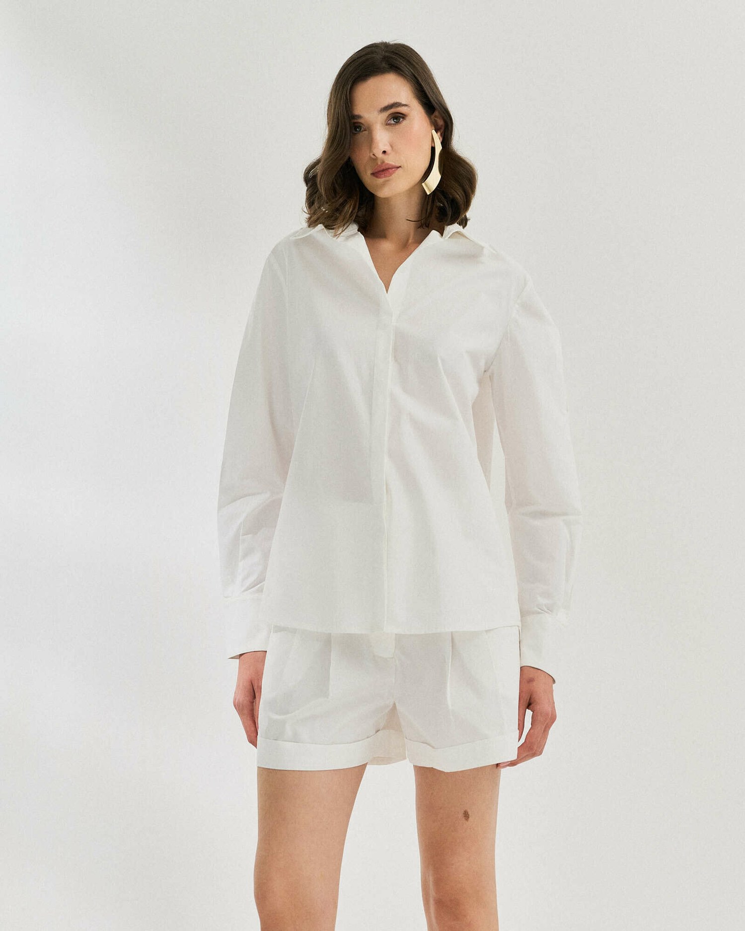 CAMISA DE ALGODAO COM PREGA DUPLA — foto 13