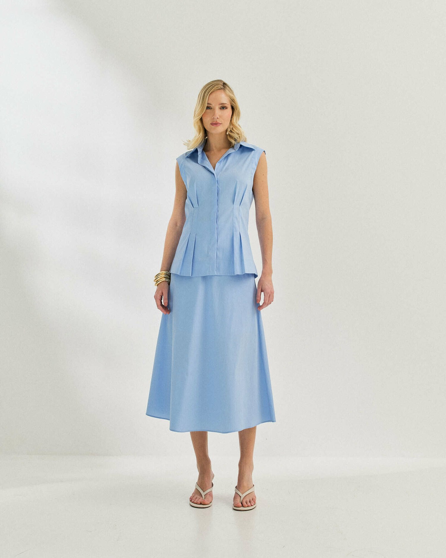 SAIA MIDI COTTON EVASE — foto 7