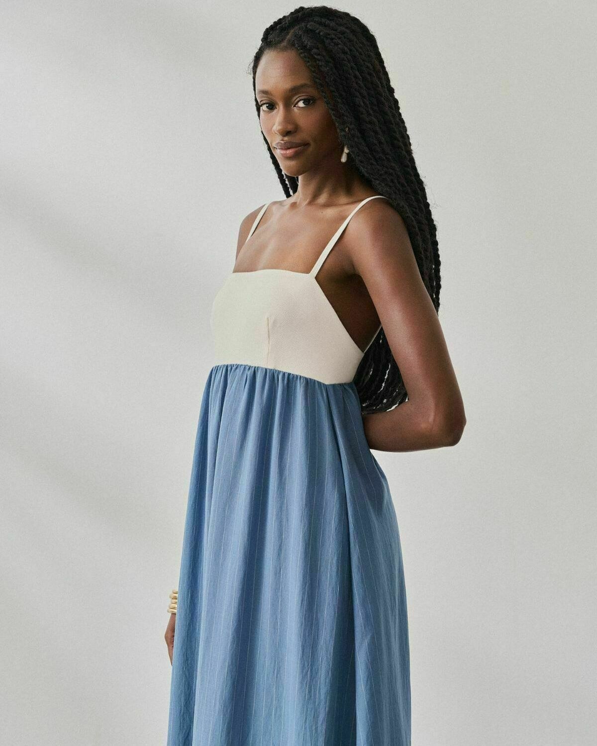 VESTIDO LISTRADO BUSTO MALHA — foto 9