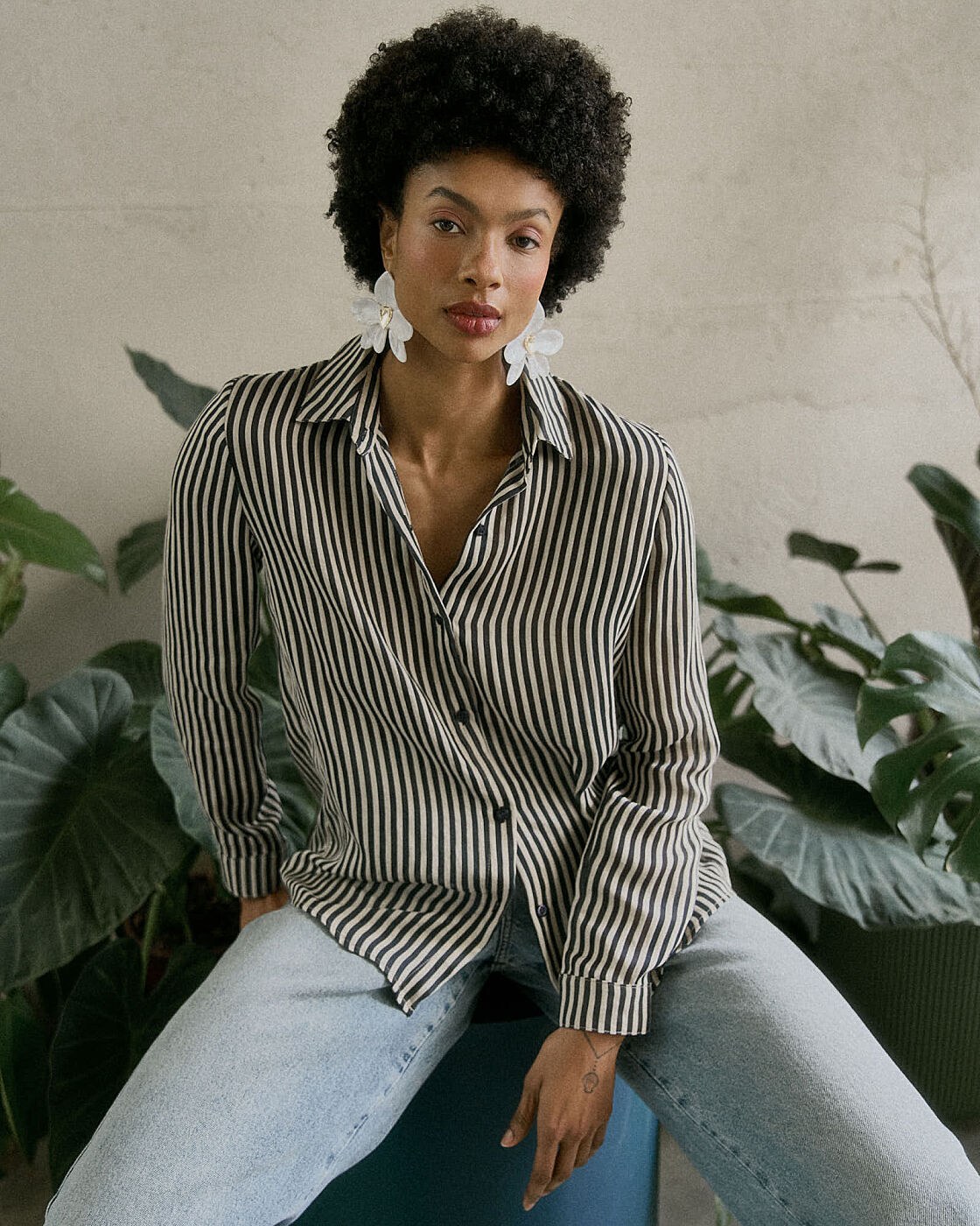 CAMISA LISTRADA PREGA COSTAS — foto 9