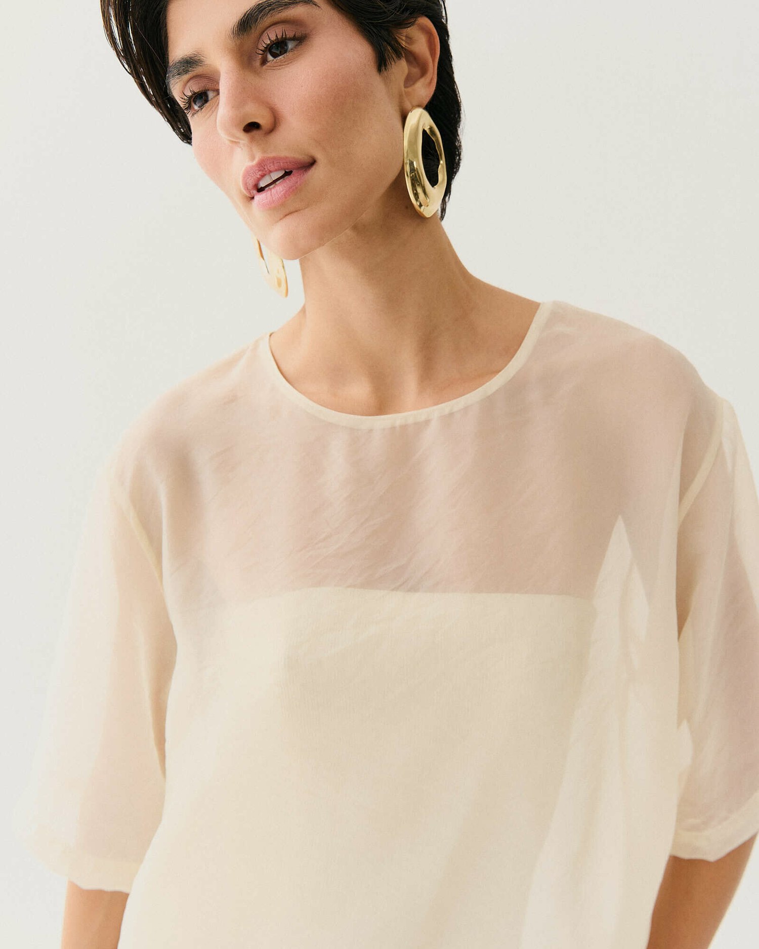 T-SHIRT OVERSIZED TRANSPAR MGA MED (PROMO) — foto 9