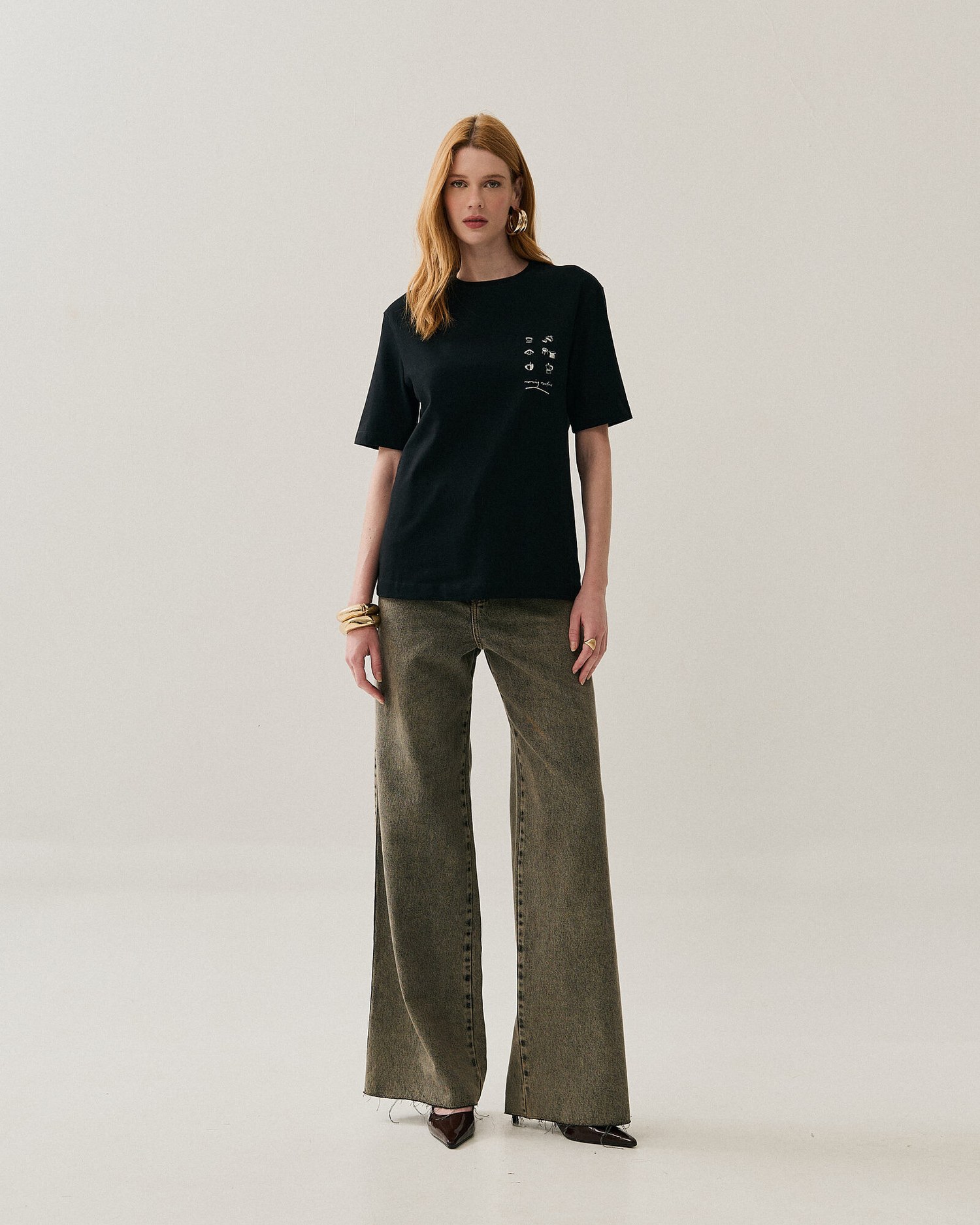 T-SHIRT MALHA DETALHE CORDONE — foto 5