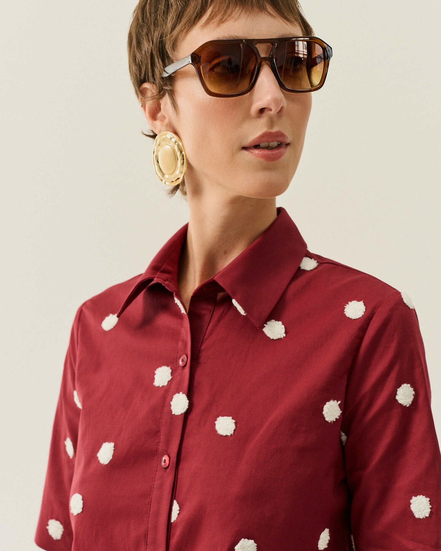 CAMISA MEIA MANGA TEXTURIZADA POA