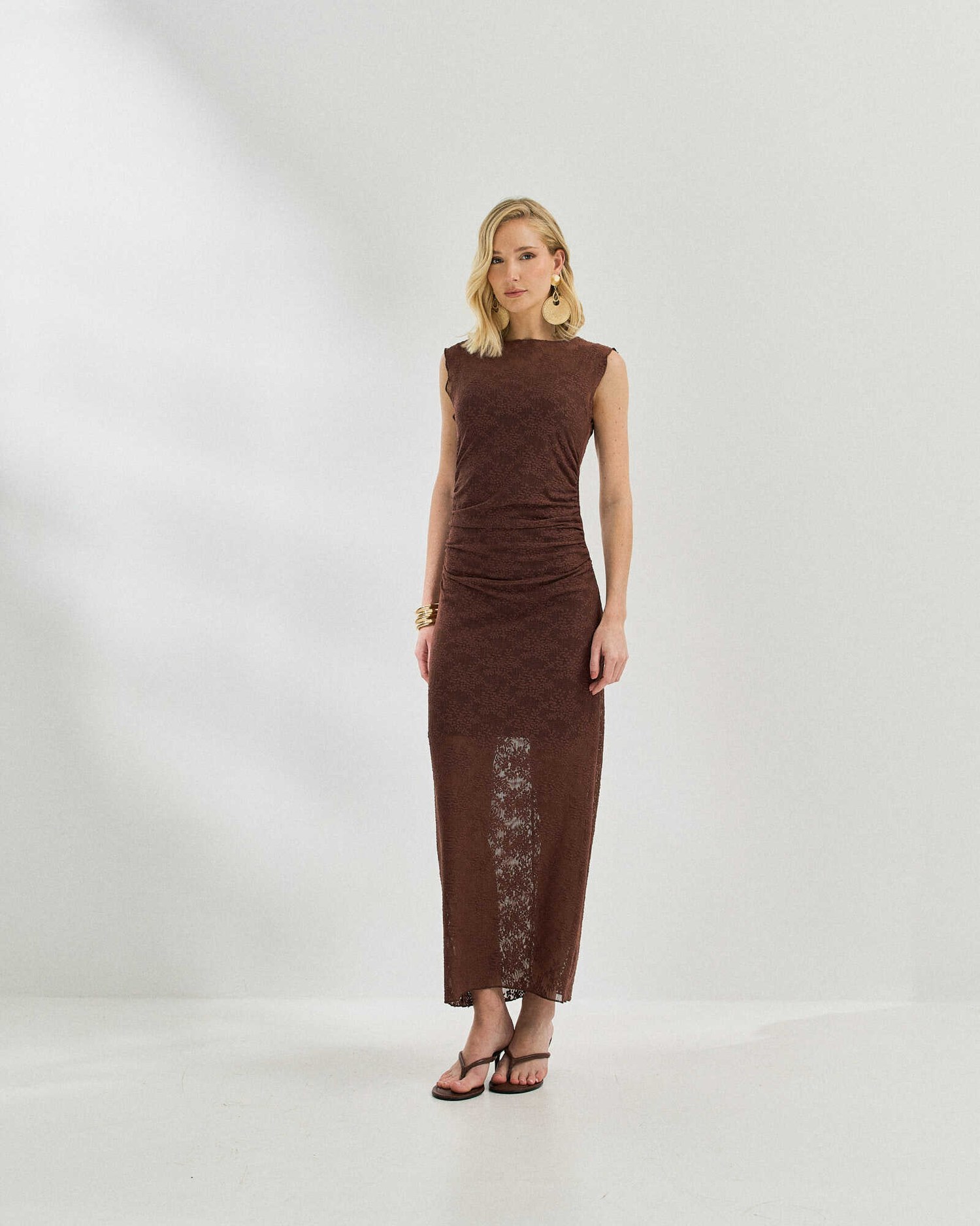 VESTIDO MIDI DE RENDA — foto 5