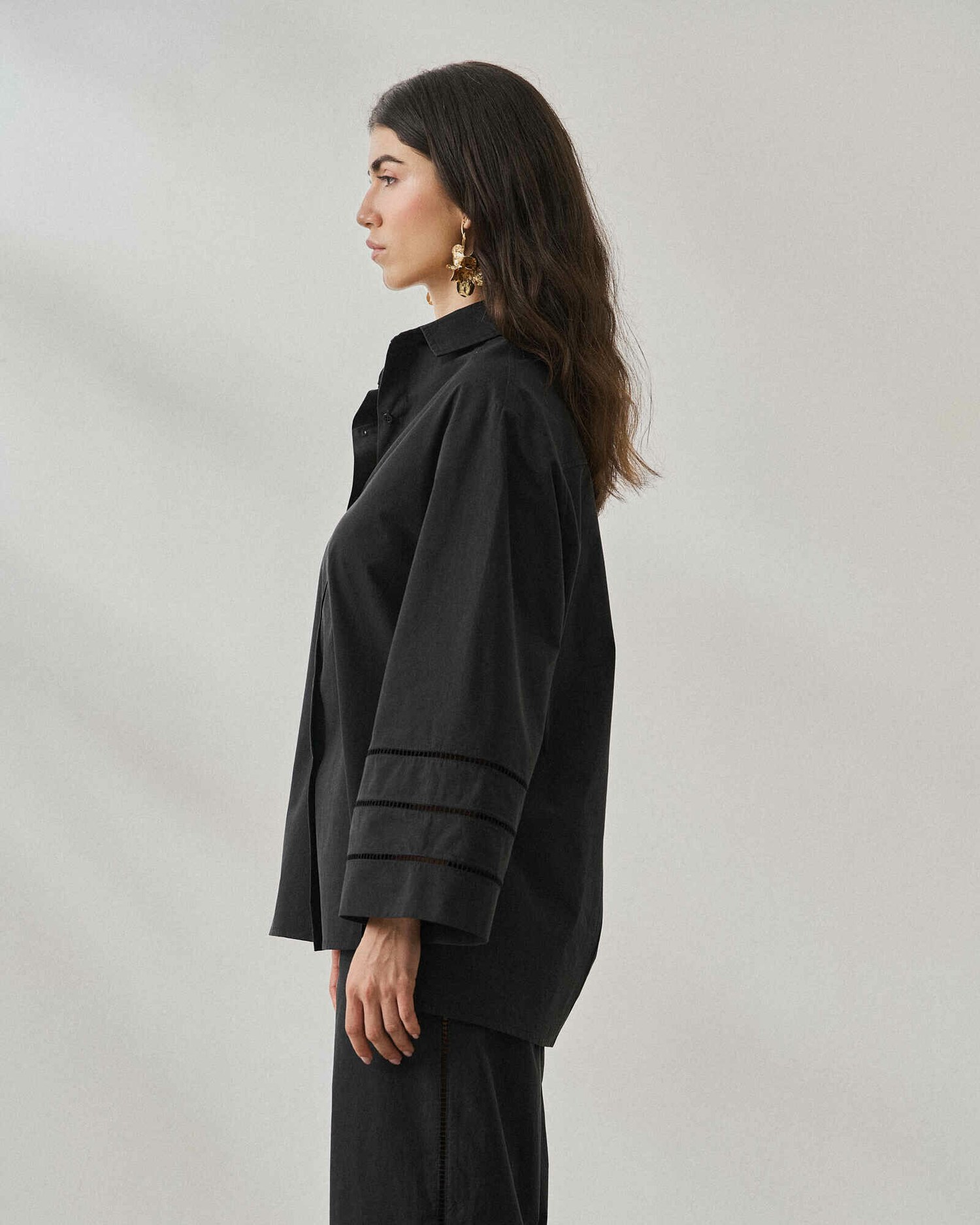 CAMISA ALGODAO DETALHE RENDA — foto 6