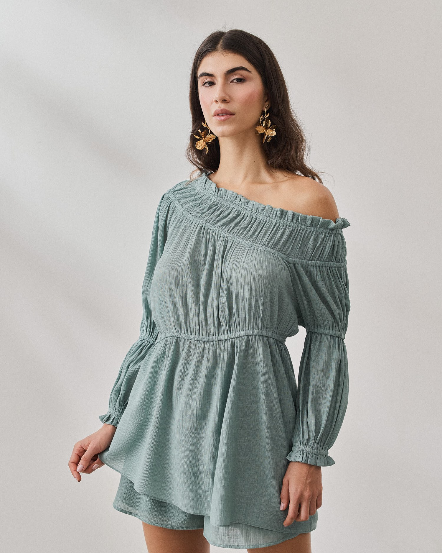 BLUSA BATA OMBRO FRANZIDO