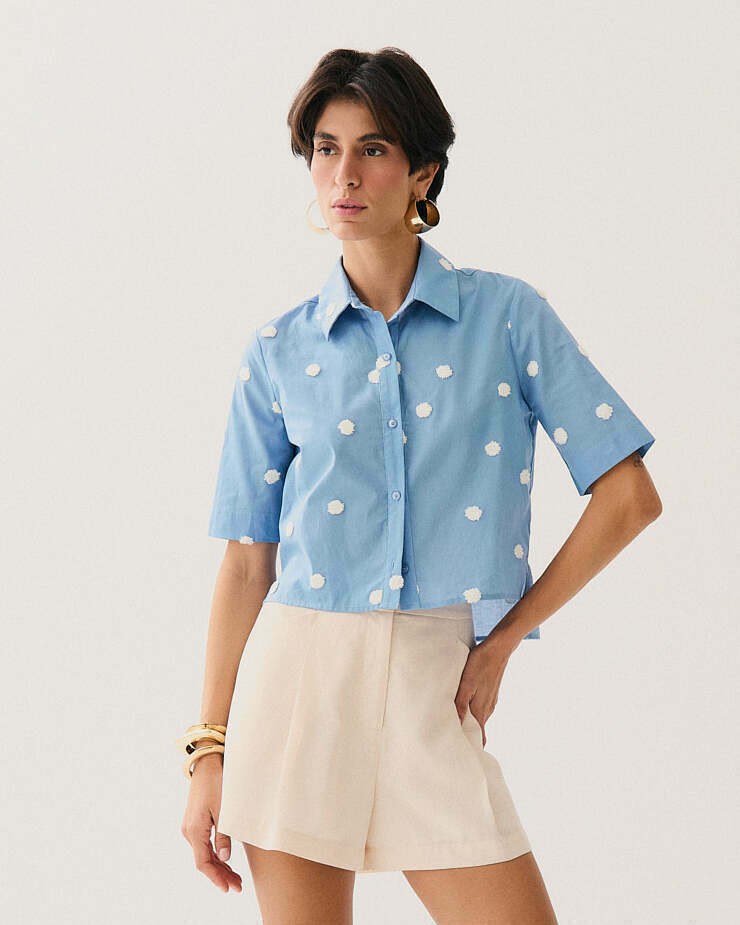 CAMISA MEIA MANGA TEXTURIZADA POA — foto 10