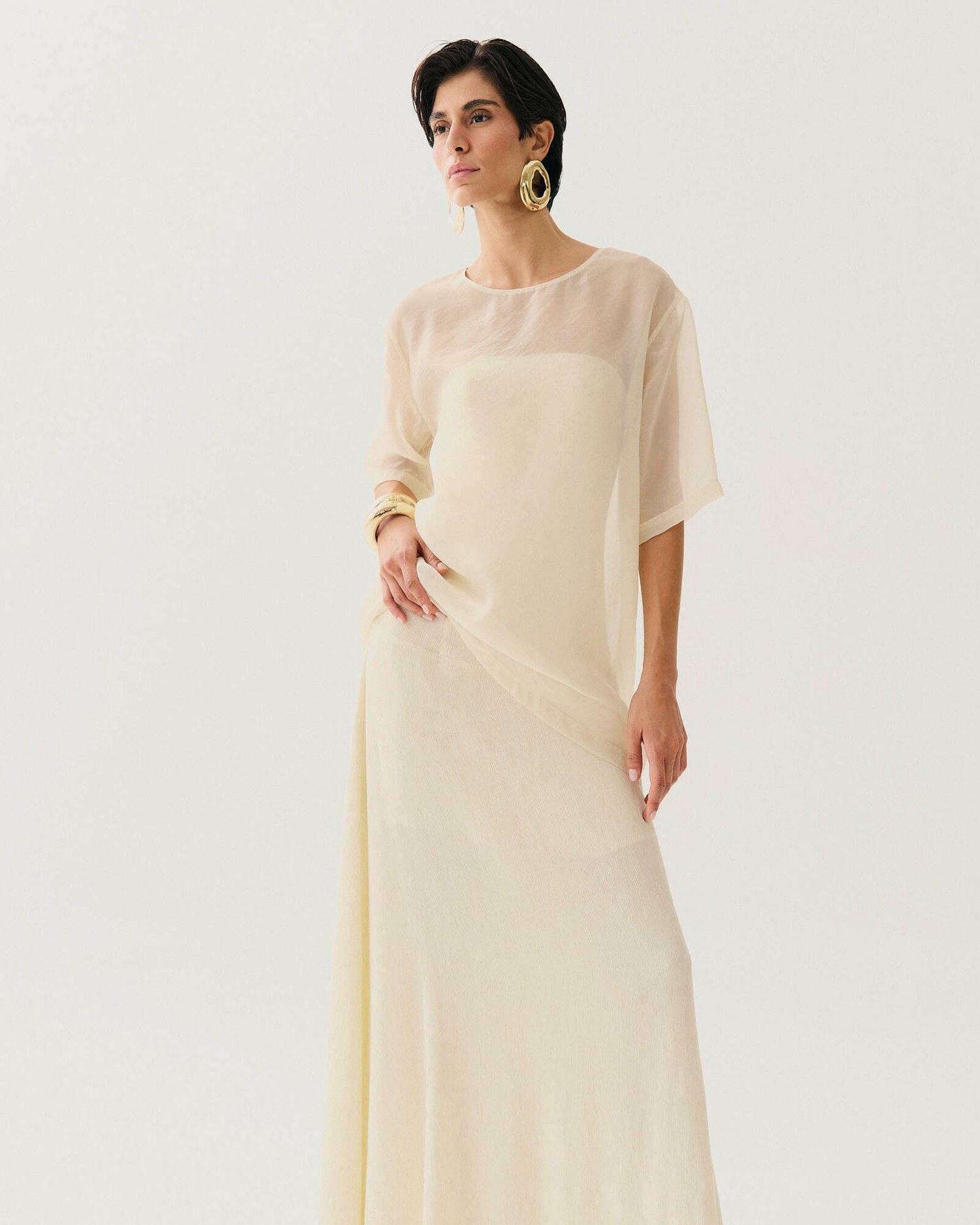T-SHIRT OVERSIZED TRANSPAR MGA MED (PROMO) — foto 12