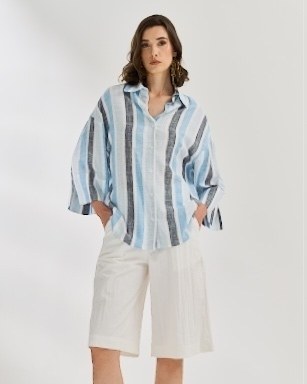 CAMISA MANGA KIMONO LISTRA — foto 7