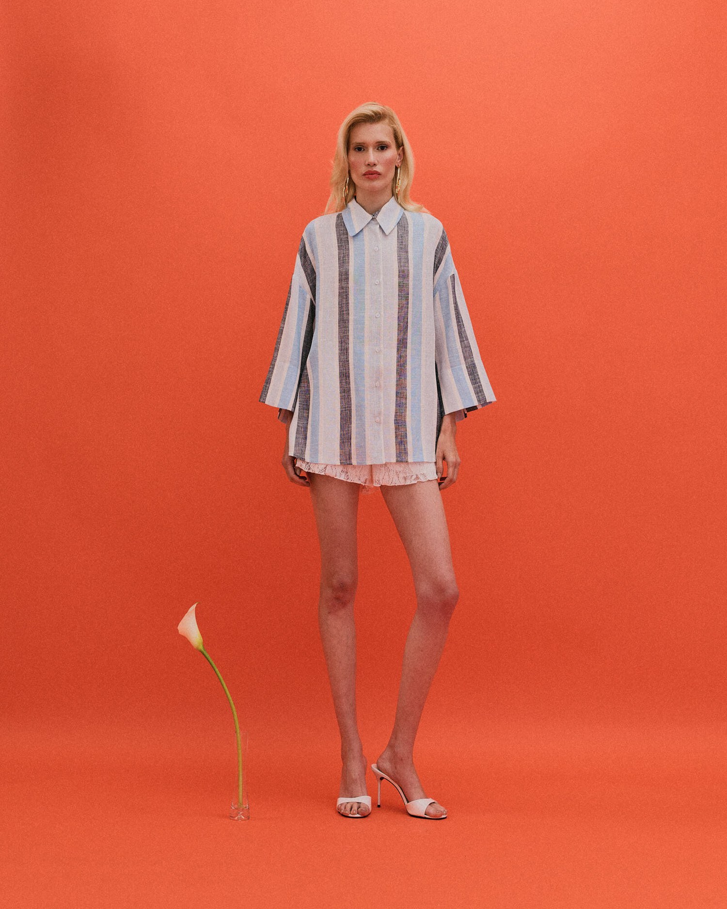CAMISA MANGA KIMONO LISTRA — foto 3