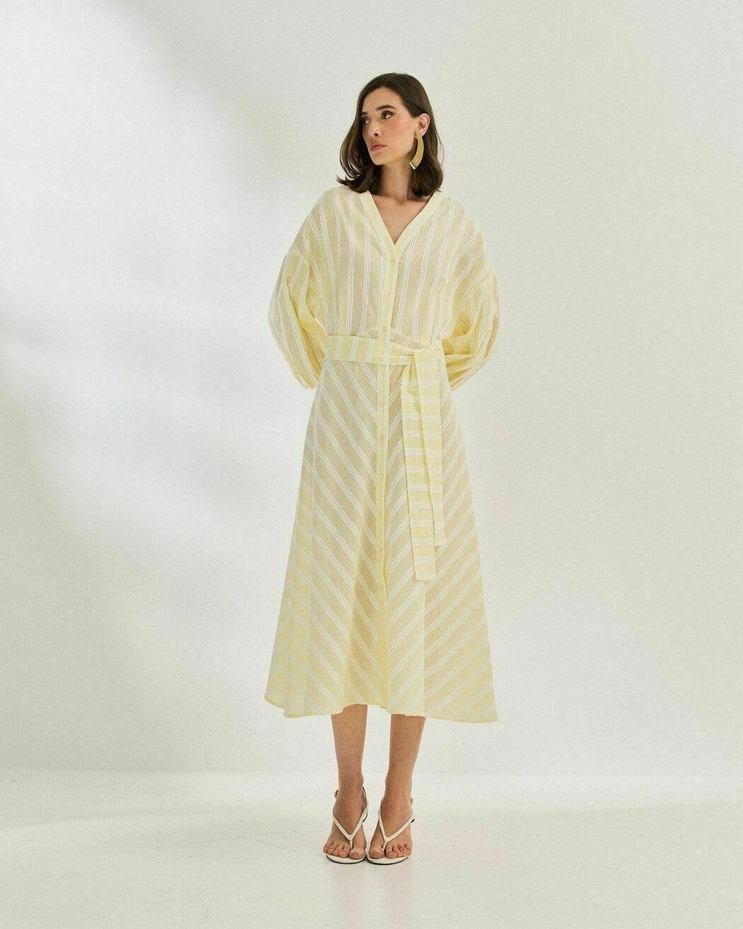 VESTIDO CHEMISE LISTRADO — foto 13