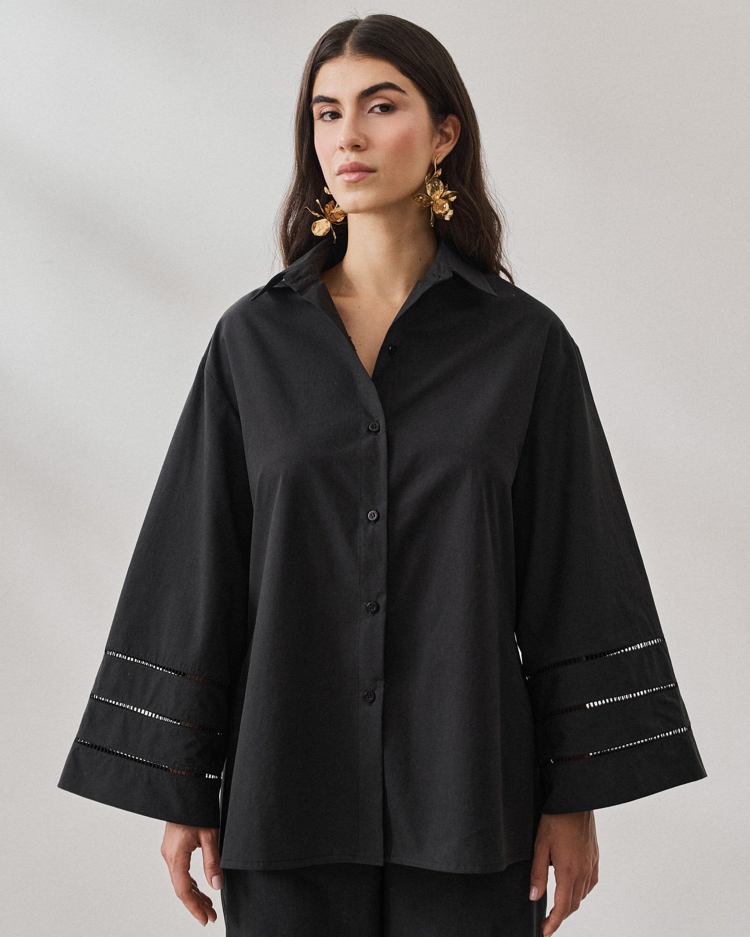 CAMISA ALGODAO DETALHE RENDA — foto 9