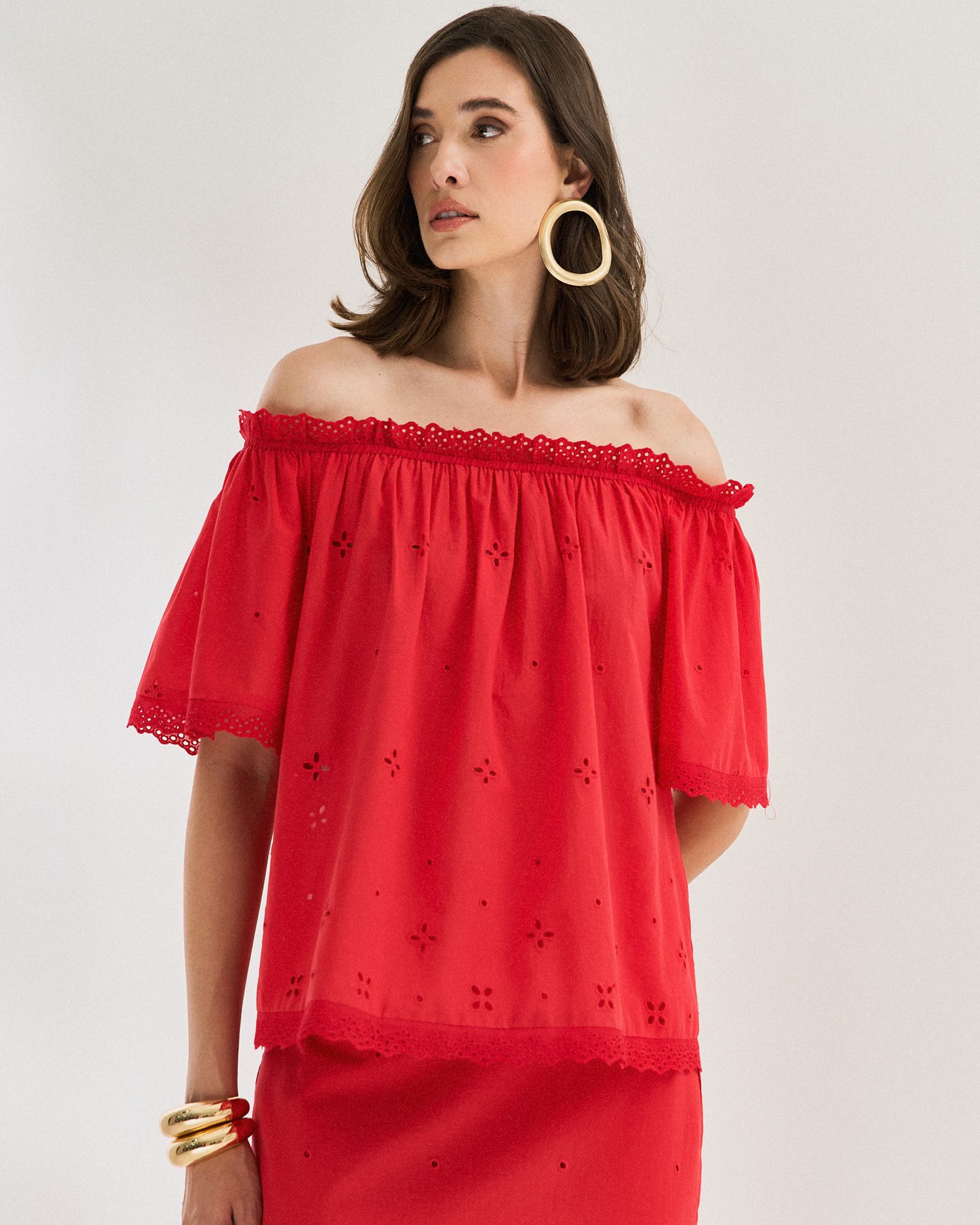BLUSA DE LAISE OMBRO A OMBRO