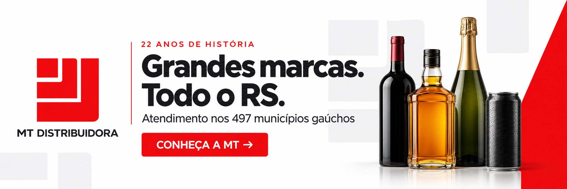 MT Distribuidora: 22 anos de história e grandes marcas, com atendimento nos 497 municípios do Rio Grande do Sul. Conheça a MT.