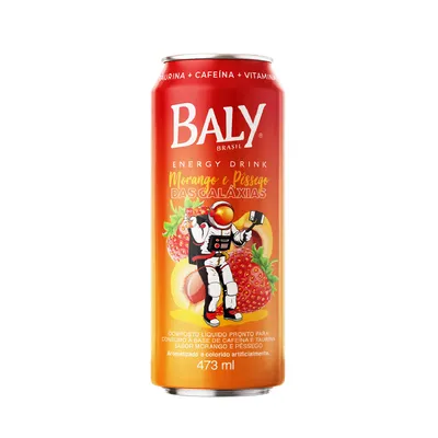 Energetico Baly Morango e Pessego 473ml Lata